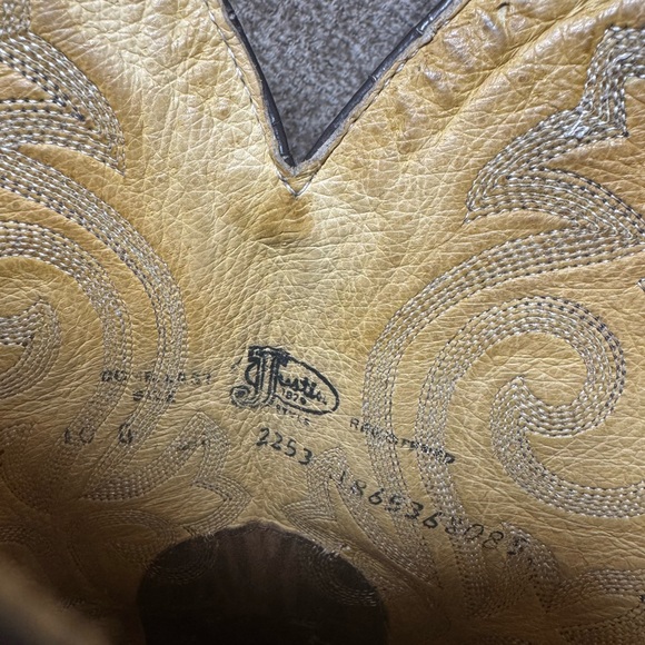 Justin Buck 13” 2253 Western Bay Apache Brown Western Boots Size 10D - Picture 6 of 9